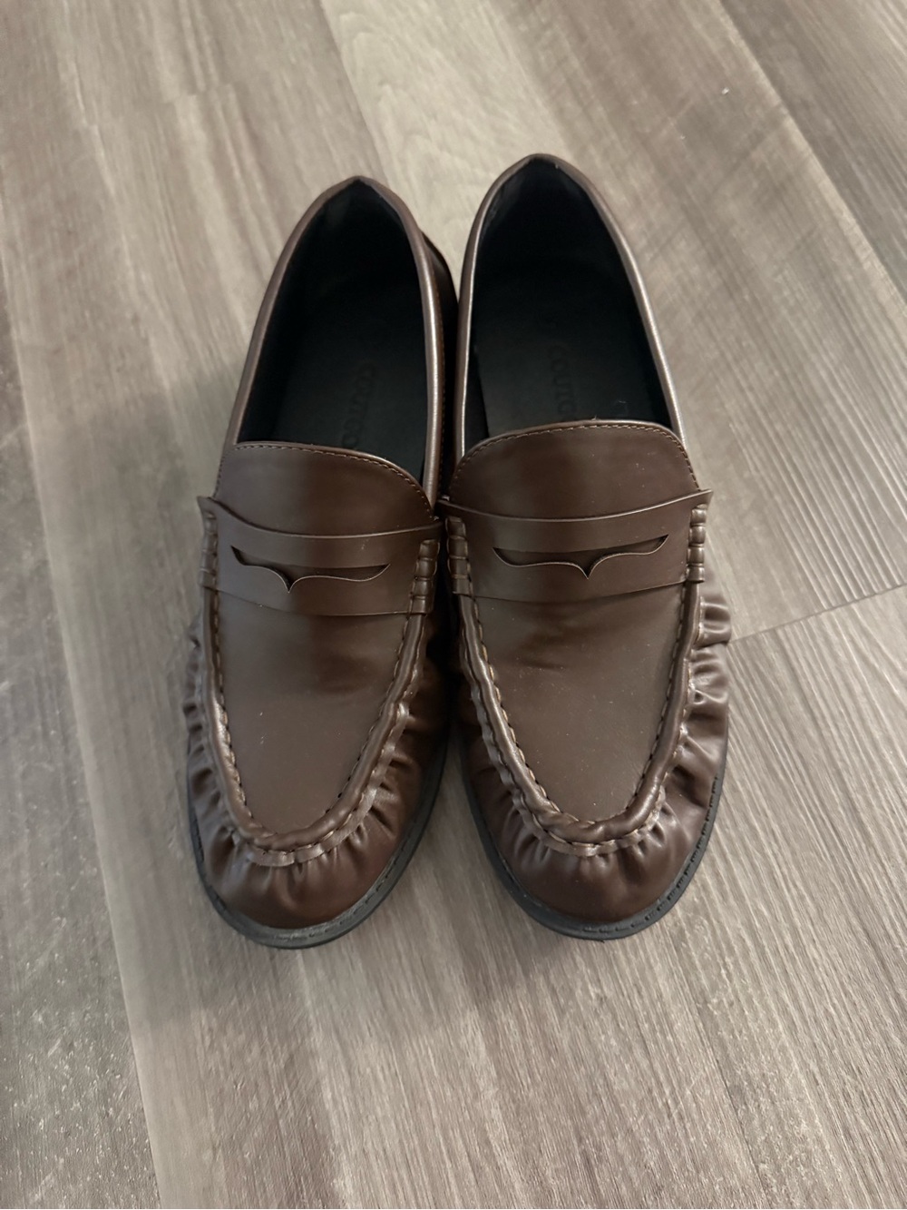 Women's Brown Leather Penny Loafers - Classic Everyday Flats